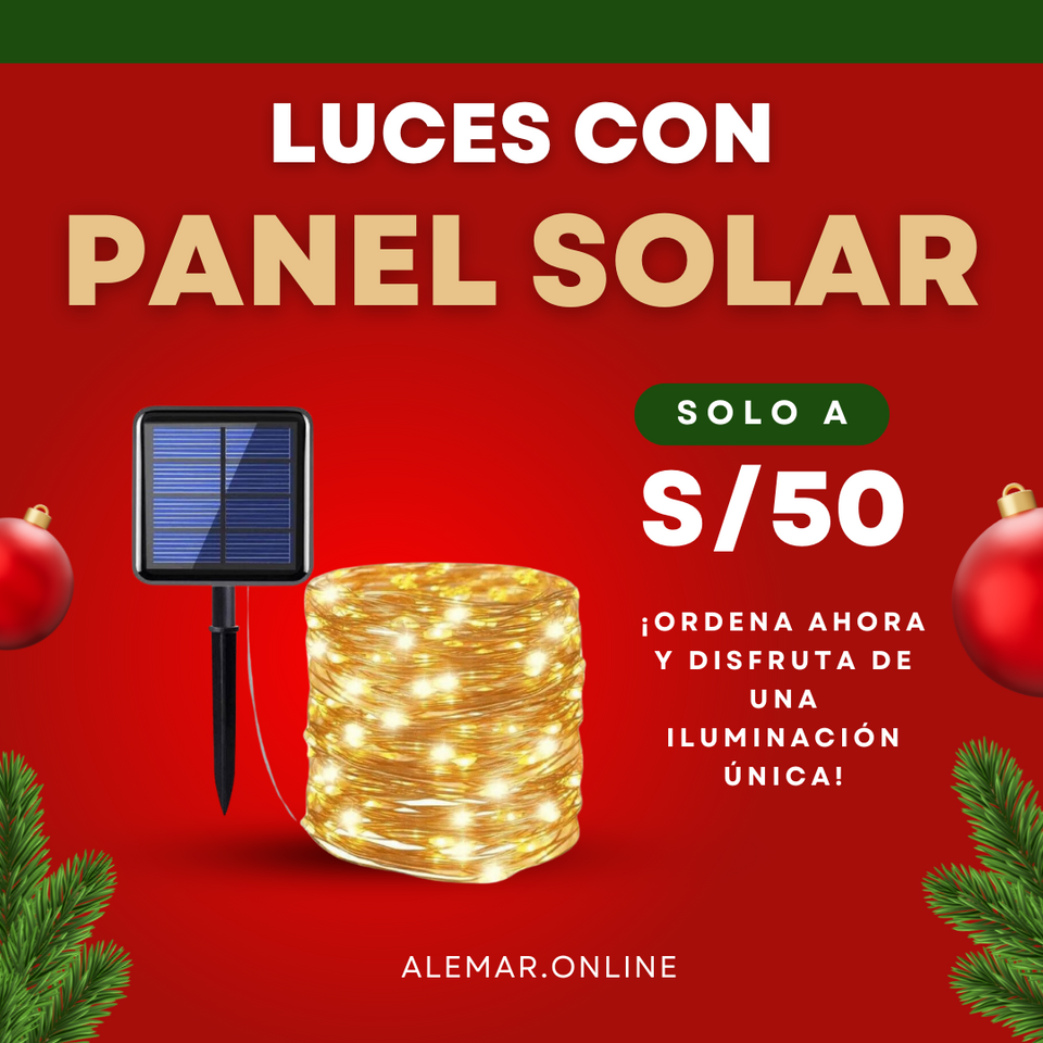 LUZ DECORATIVA CON PANEL SOLAR